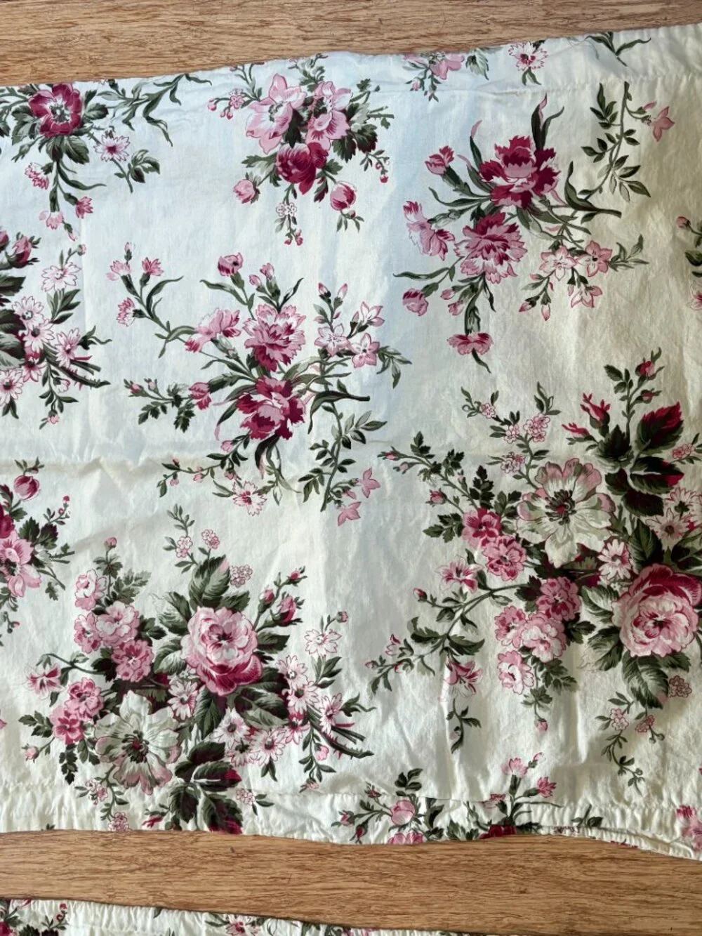 Vintage RALPH LAUREN Sheffield Cottage Floral 2 Standard Pillowcases 80s 90s